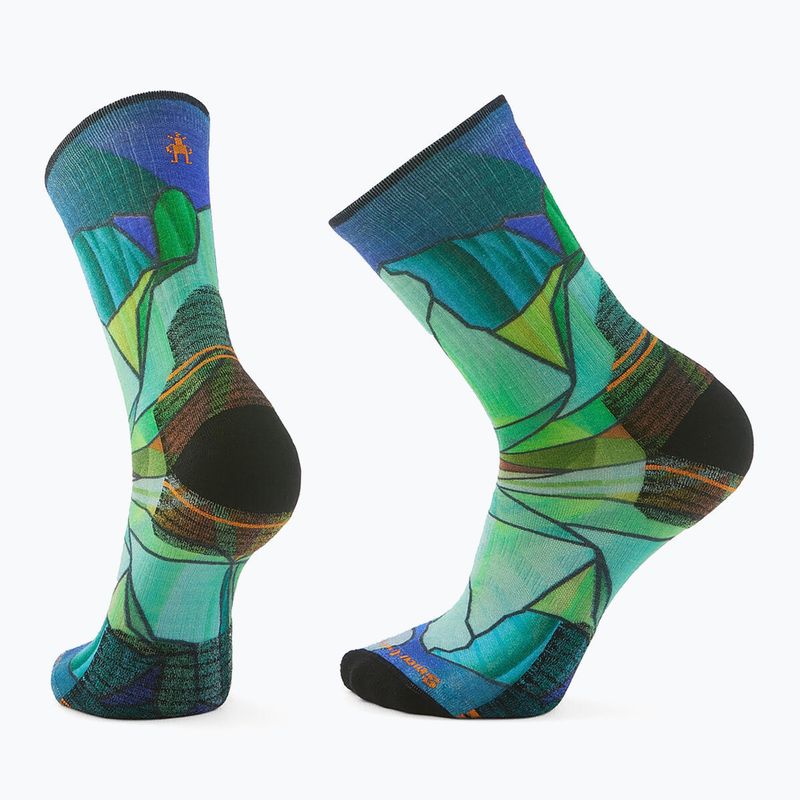 Ponožky Smartwool Hike Targeted Cushion Mirror Mountain Print Crew capri