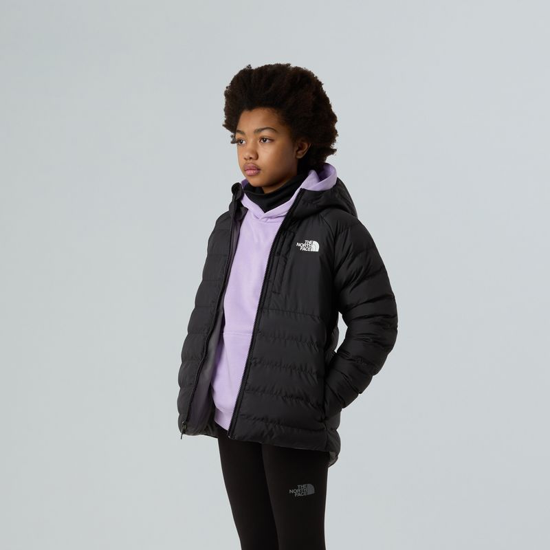 Dětská péřová bunda The North Face Reversible Perrito Hooded black/smoked pearl 4