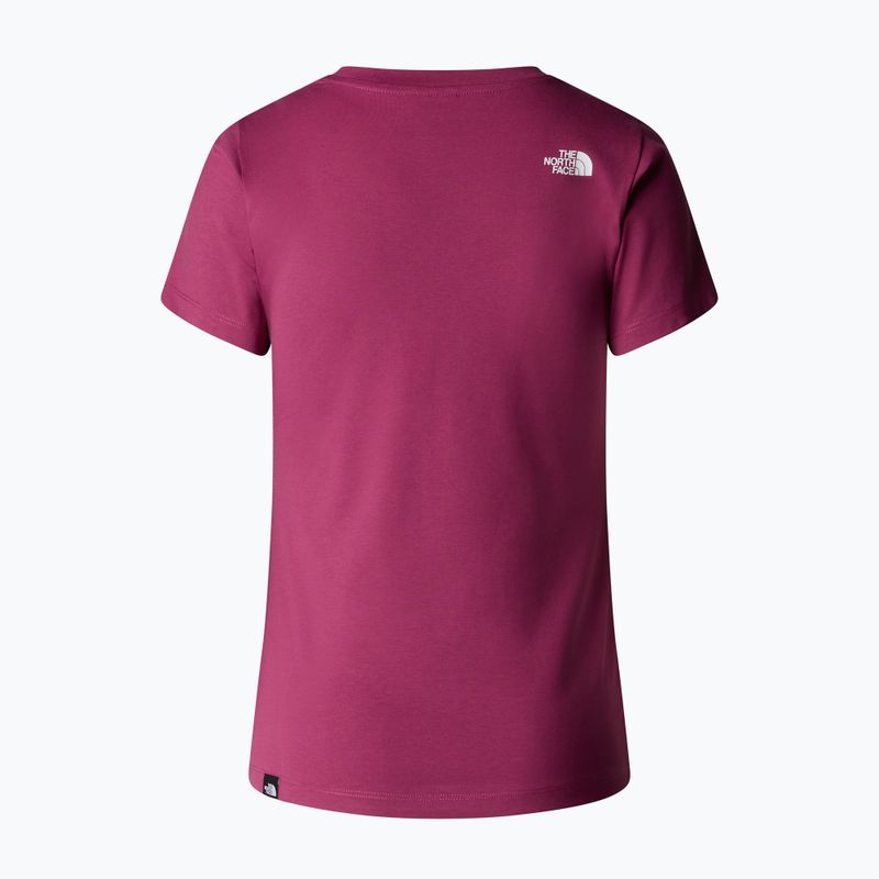 Dámské tričko The North Face Simple Dome Slim Tee cyber berry 5