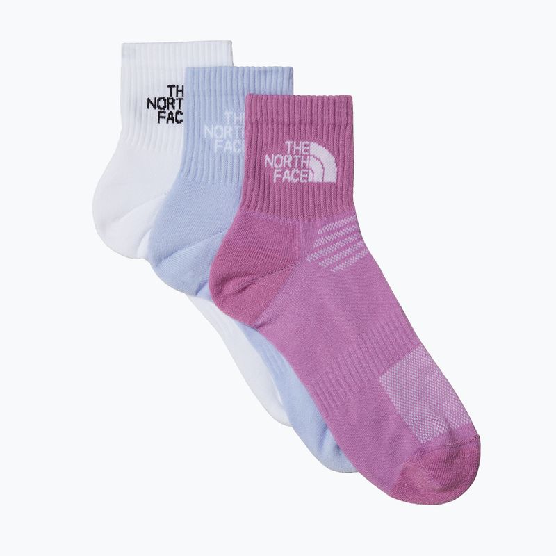 Ponožky The North Face Multi Sport Cush Quarter Sock 3 páry tnf white/purple