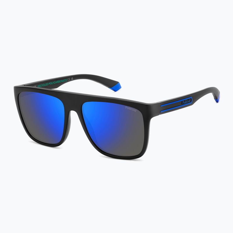Pánské sluneční brýle Polaroid PLD 2162/S matte black blue/blue mirror polarized 2
