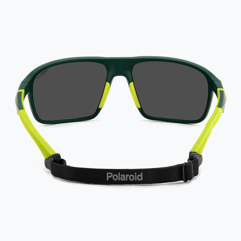 Pánské sluneční brýle Polaroid PLD 7058/S matně zelené/zelené zrcadlové polarizační brýle s vysokým kontrastem 5