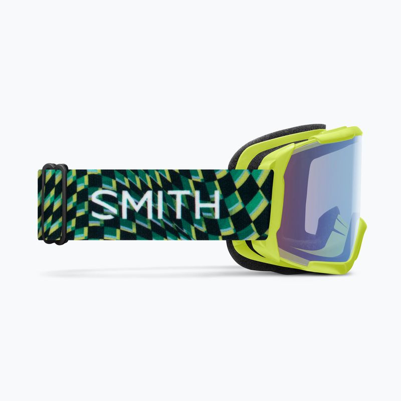Dětské lyžařské brýle Smith Daredevil Jr electric lime left turn/blue sensor mirror 8