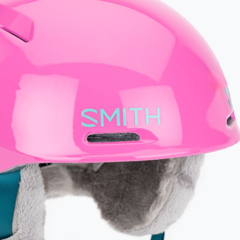 Dětská lyžařská helma Smith Glide Jr Mips vivid pink hearts 5