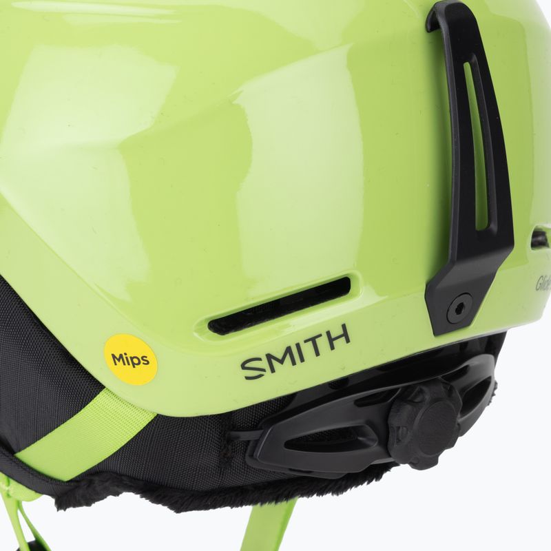 Dětská lyžařská helma Smith Glide Jr Mips electric lime 8