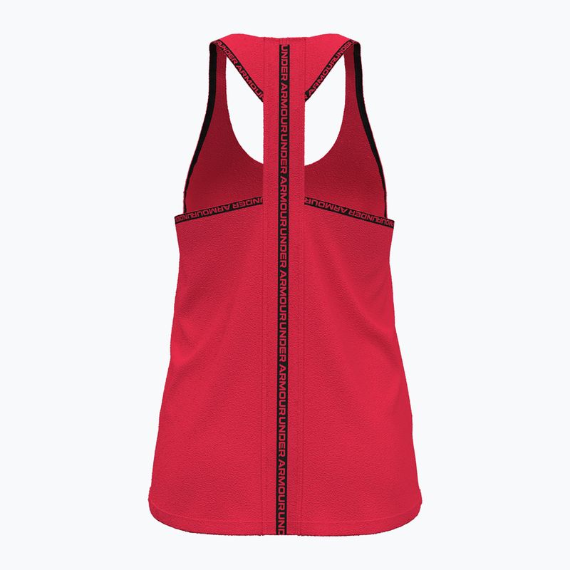 Dámské fitness  tílko  tank top  Under Armour Knockout Tank racer red/black 2