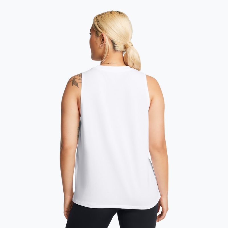 Dámské tréninkové tílko top Under Armour Rival Muscle Tank white/black 2