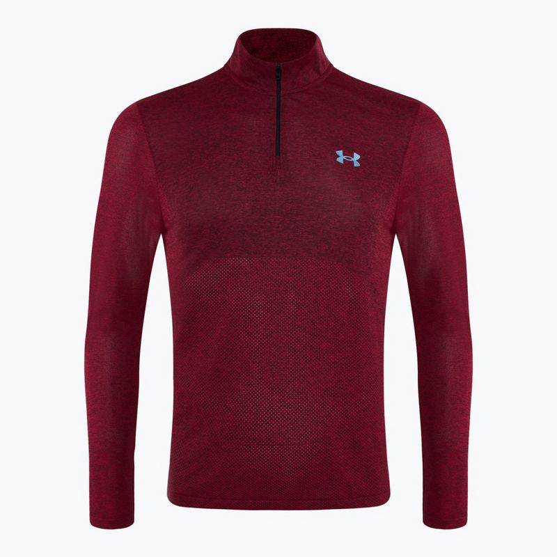 Pánská běžecká mikina Under Armour Seamless Stride 1/4 Zip racer red/reflective