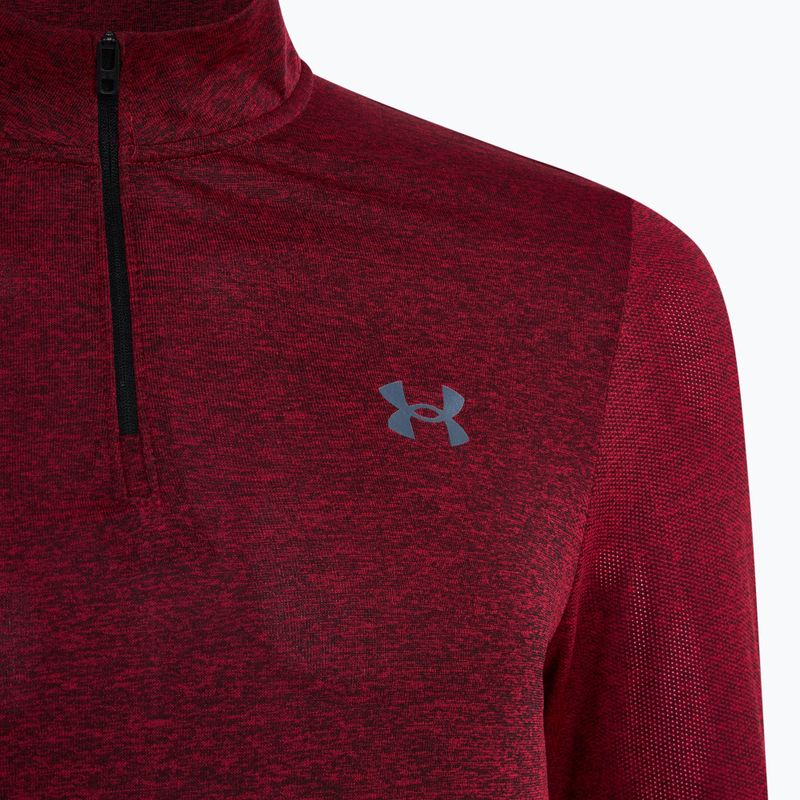 Pánská běžecká mikina Under Armour Seamless Stride 1/4 Zip racer red/reflective 5