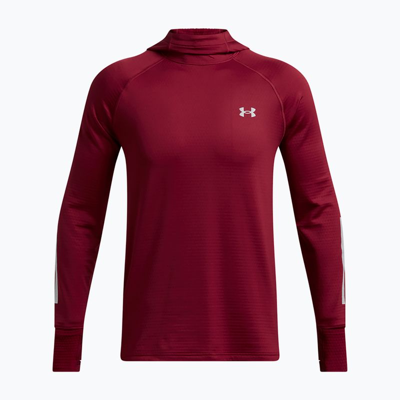 Pánská mikina  do biegania Under Armour Launch Elite CW Balaclava Hoody cardinal/reflective 5