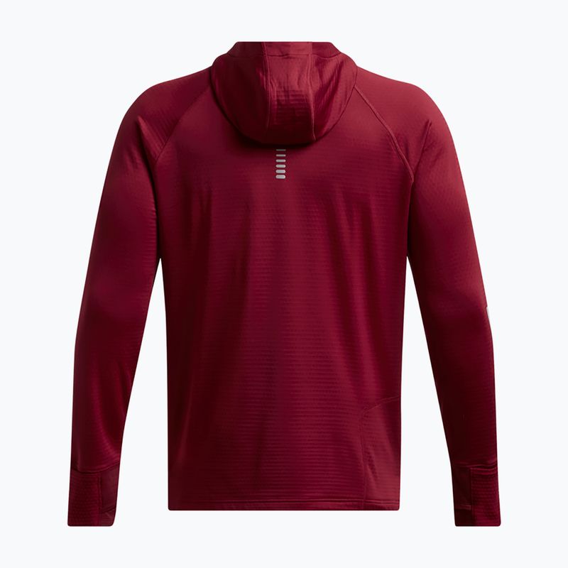Pánská mikina  do biegania Under Armour Launch Elite CW Balaclava Hoody cardinal/reflective 6