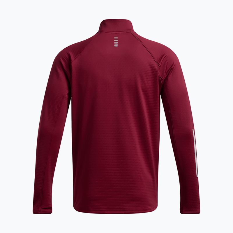 Pánská běžecká mikina Under Armour Launch Elite CW Half Zip cardinal/reflective 4