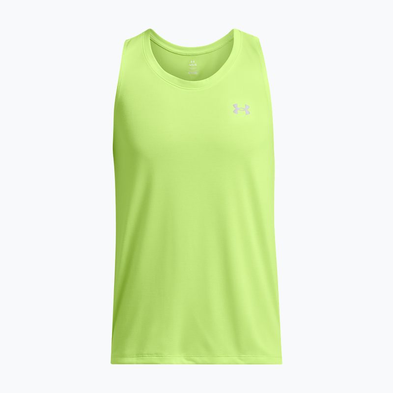 Pánské běžecké tílko Under Armour Launch Singlet morph green/reflective 3