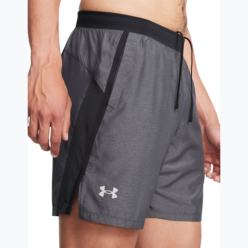 Pánské běžecké šortky Under Armour Launch 7" Heather black / black / reflective 4