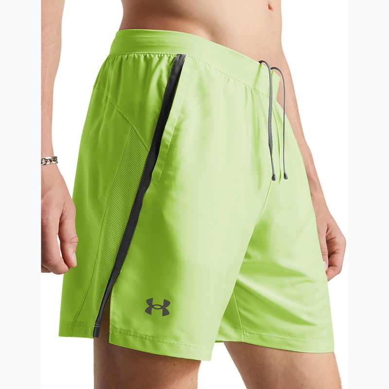 Pánské běžecké šortky  Under Armour Launch 7" morph green/castlerock/ reflective 4