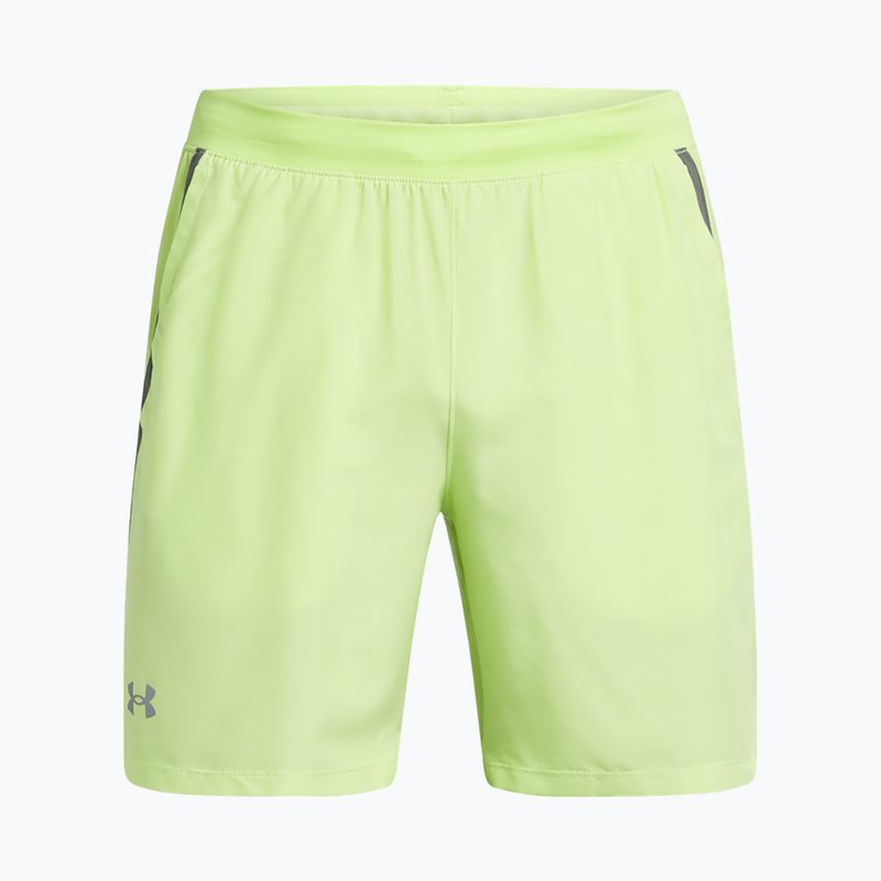 Pánské běžecké šortky  Under Armour Launch 7" morph green/castlerock/ reflective 5