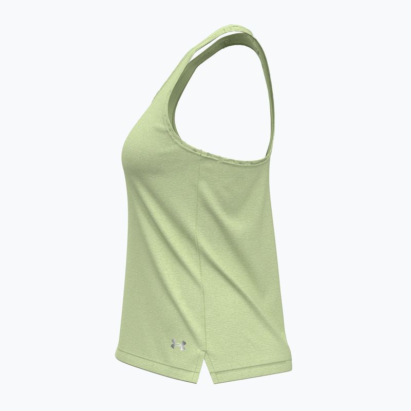 Dámské běžecké tílko tank top  Under Armour Launch Singlet retro green/reflective 4