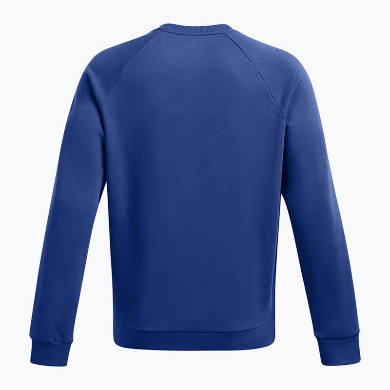 Pánská mikina Under Armour Rival Fleece Crew tech blue/white 2