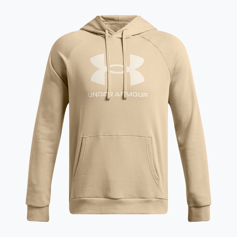 Pánská mikina Under Armour Rival Fleece Logo HD city khaki/summit white 4