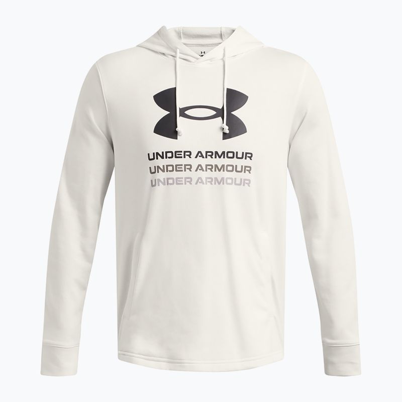 Pánská mikina Under Armour Rival Terry Graphic Hood onyx white/black