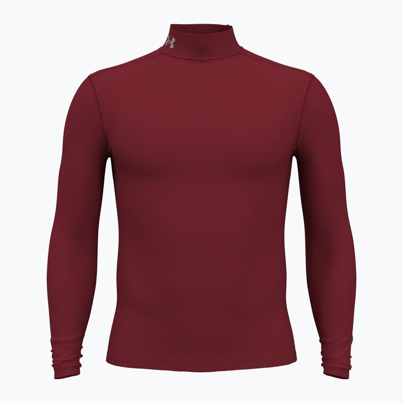 Pánské tričko longsleeve Under Armour Elite Mock CG cardinal/metallic silver