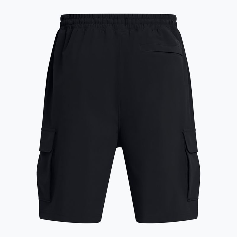 Pánské tréninkové šortky Under Armour Vibe Woven Cargo black/white 2