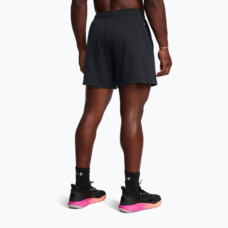 Pánské šortky Under Armour Project Rock Terry Badge Of Honor Fleece black 3