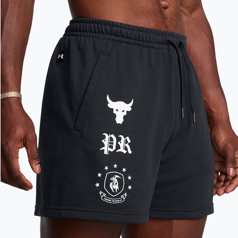 Pánské šortky Under Armour Project Rock Terry Badge Of Honor Fleece black 4