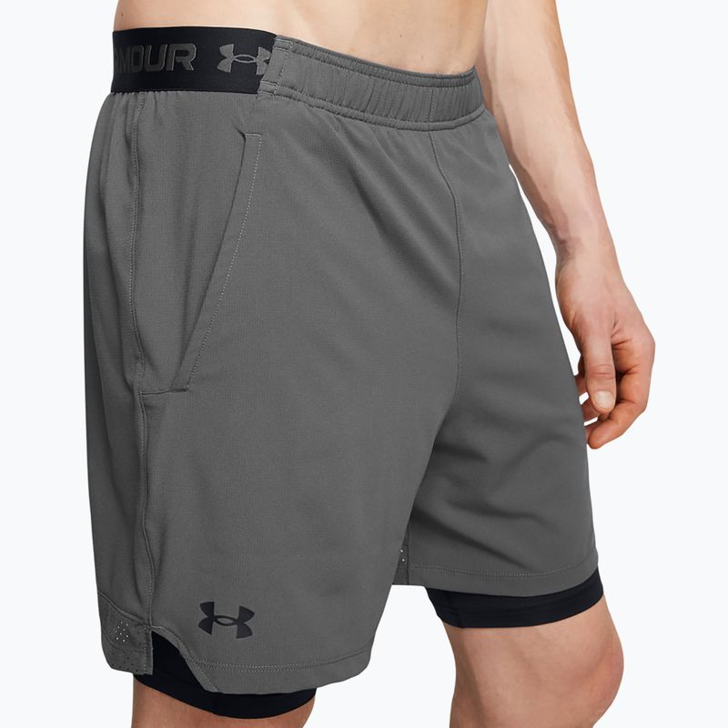 Pánské tréninkové šortky Under Armour Vanish Woven 2In1 Sts castlerock/black/black 4