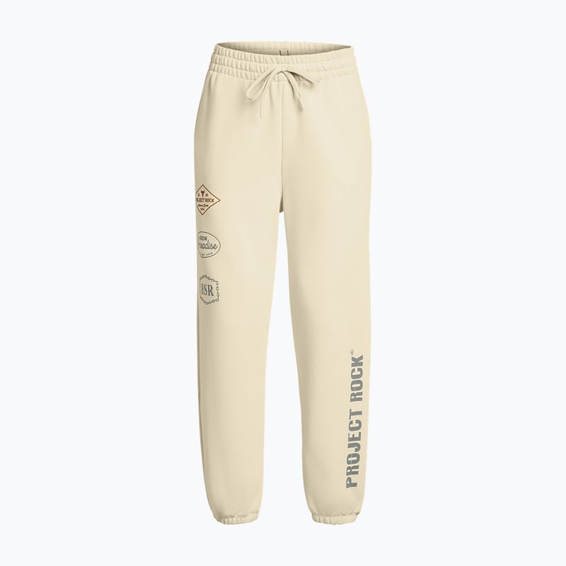 Dámské tréninkové kalhoty Under Armour Project Rock HWT Pnt silt /clay green  4