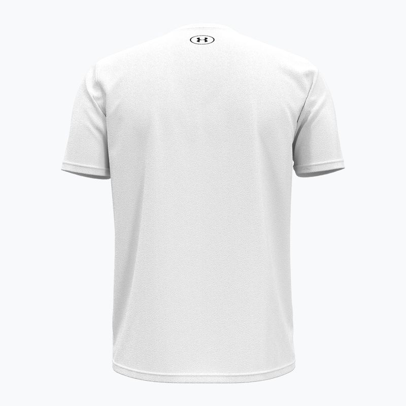 Pánské fitness tričko  Under Armour Sliced Wordmark 60/40S white/black 2