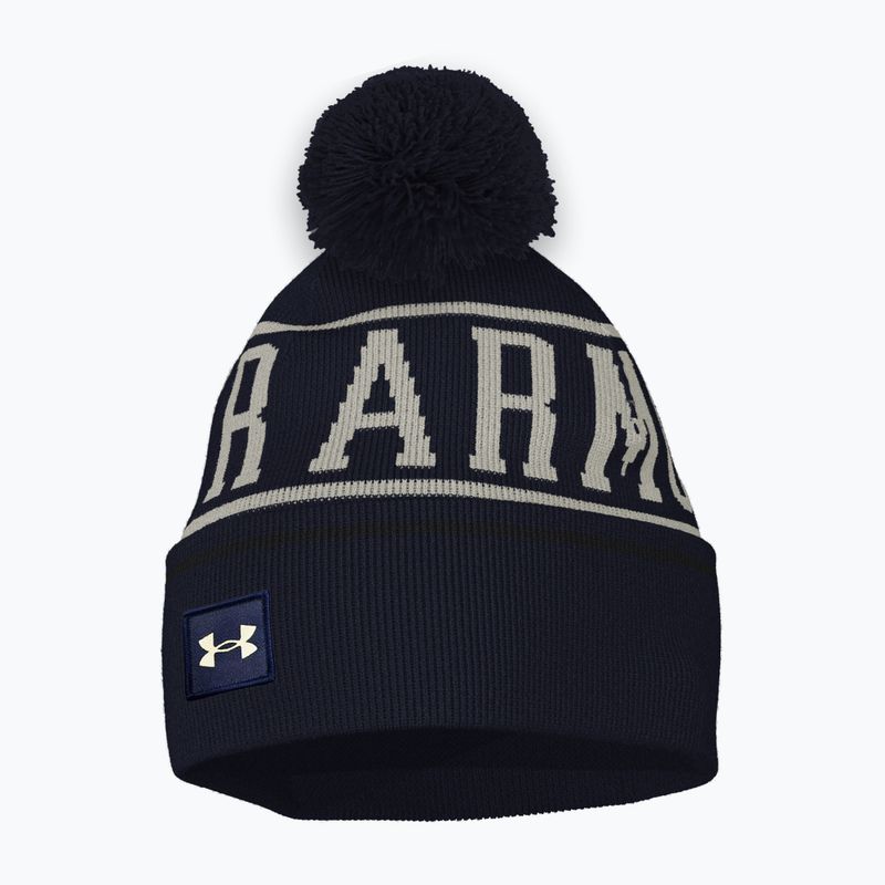 Pánská zimní čepice  Under Armour Halftime Pom Beanie midnight navy/summit white 3