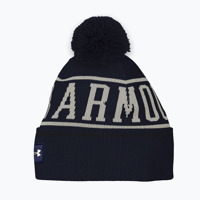 Pánská zimní čepice  Under Armour Halftime Pom Beanie midnight navy/summit white 4
