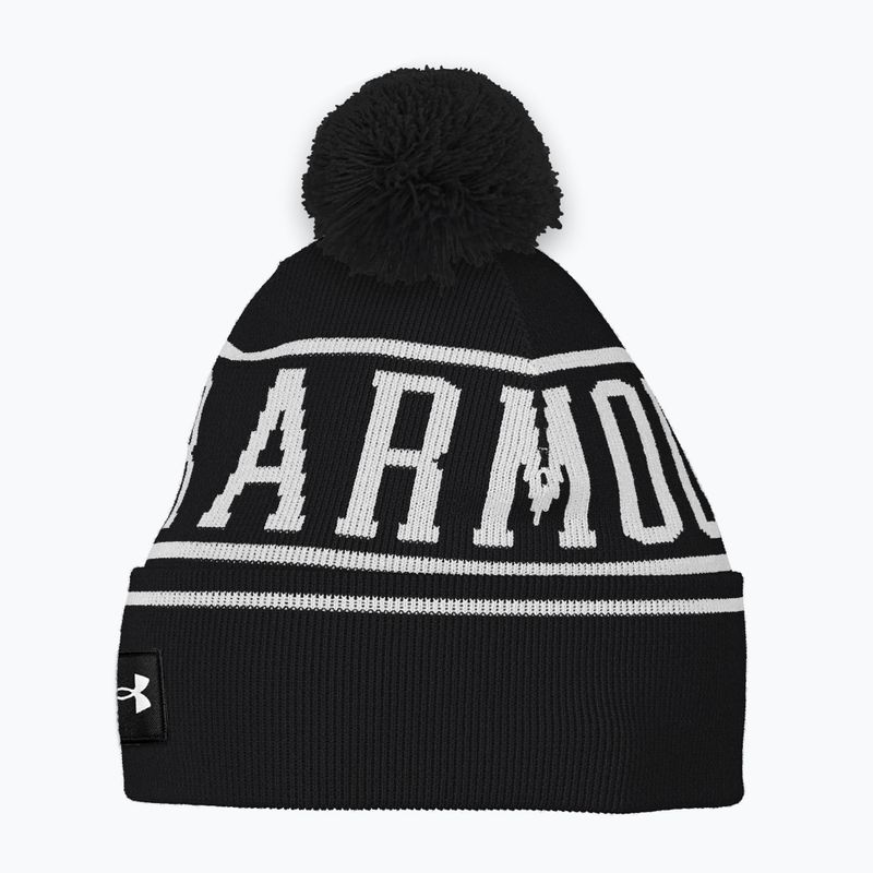 Pánská zimní čepice  Under Armour Halftime Pom Beanie black/white/white 4