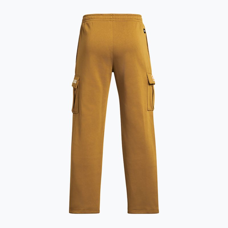 Pánské tréninkové kalhoty Under Armour Project Rock Icon Fleece yellow ochre/silt 2