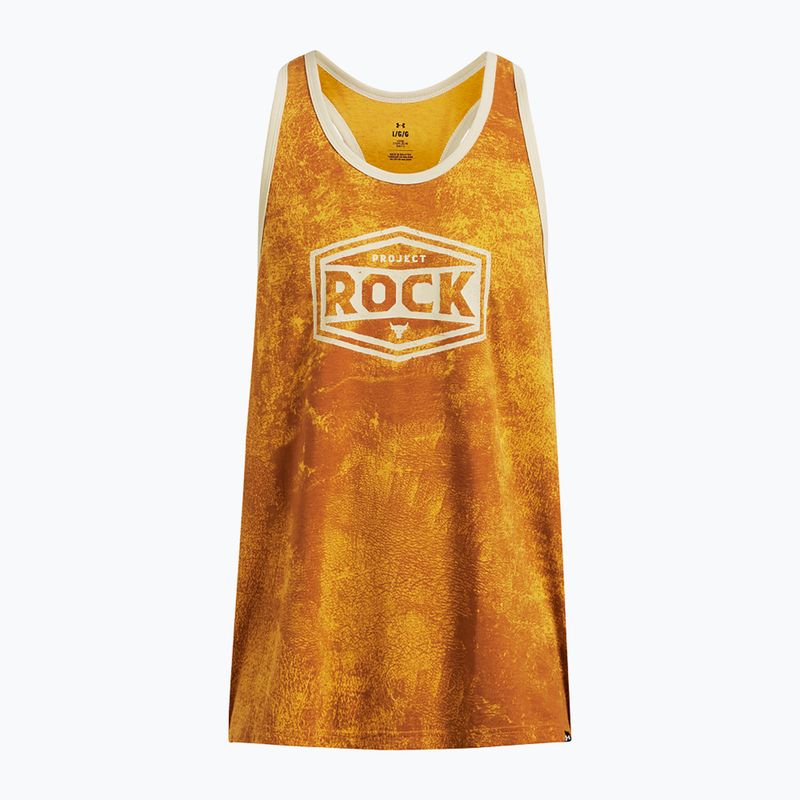 Pánské tréninkové tílko Under Armour Project Rock Racer golden yellow/silt