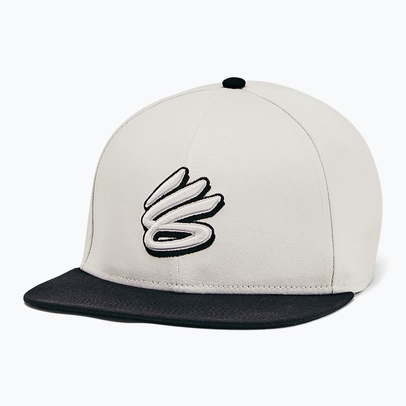 Pánská kšiltovka Under Armour Curry Flat Brim Snapback white clay/black