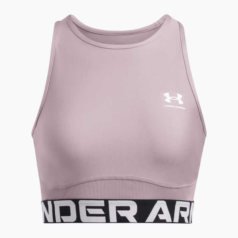 Dámské tréninkové tílko top  Under Armour Heat Gear Rib Tank tetra gray/white