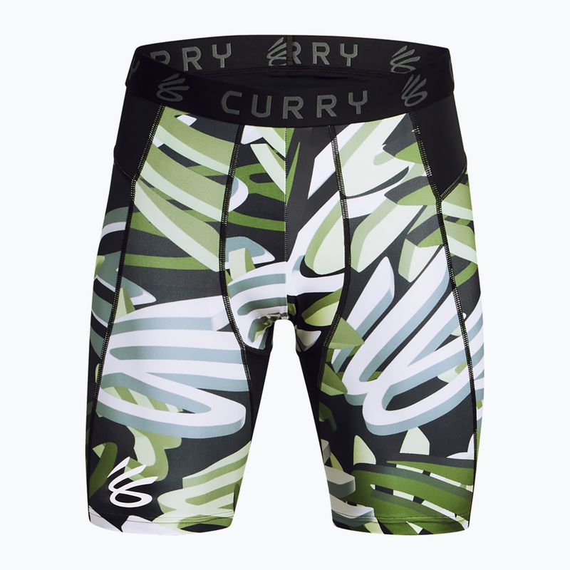 Pánské šortky  Under Armour Curry HeatGear Printed retro green/surplus green/white