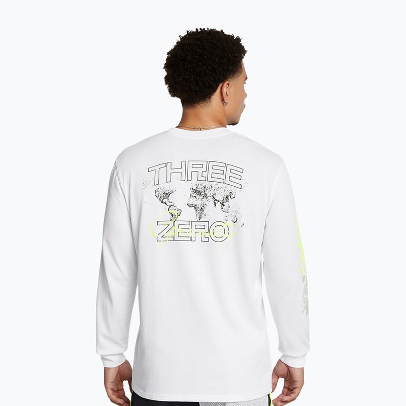 Pánské tričko longsleeve Under Armour Curry Verbiage Heavyweight white/high vis yellow/black 3