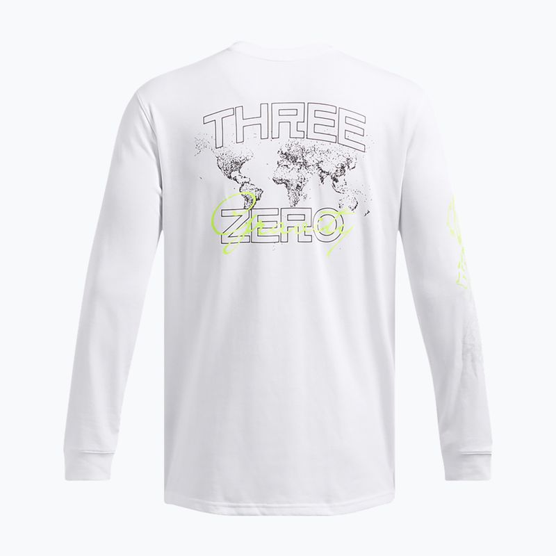 Pánské tričko longsleeve Under Armour Curry Verbiage Heavyweight white/high vis yellow/black 6