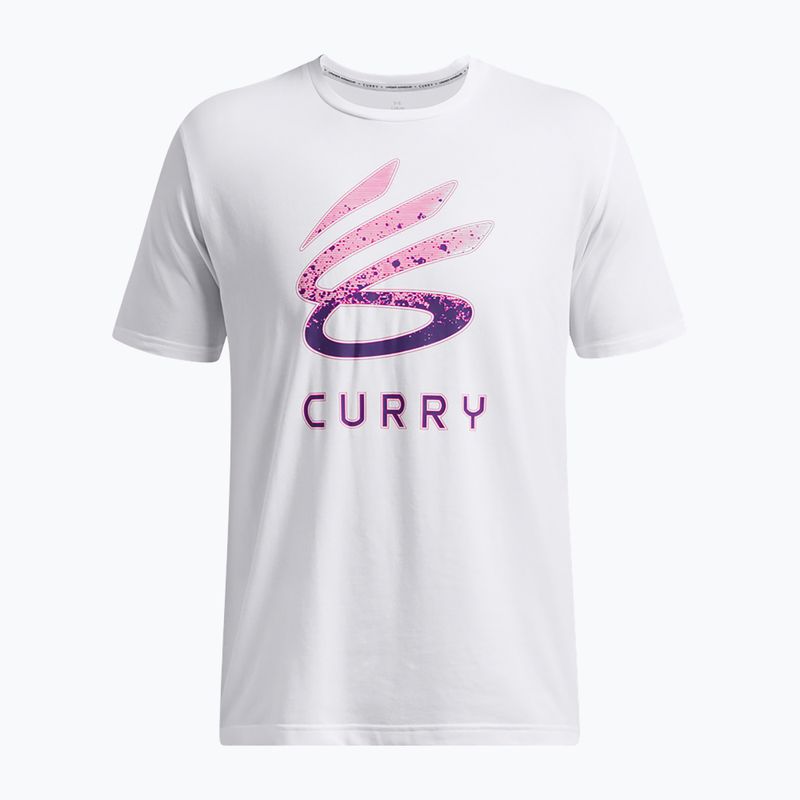 Pánské tričko Under Armour Curry Logo Trend white/purple 4