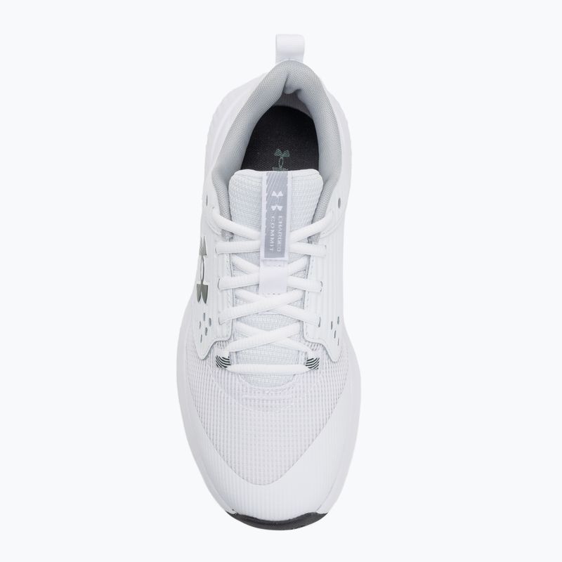 Pánské tréninkové boty Under Armour Commit 4 white/mod gray/forest green 5