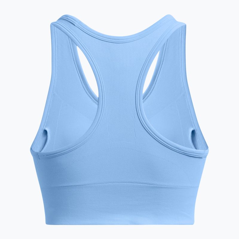 Fitness podprsenka  Under Armour Vanish Seamless Mid Branded horizon blue/white 4