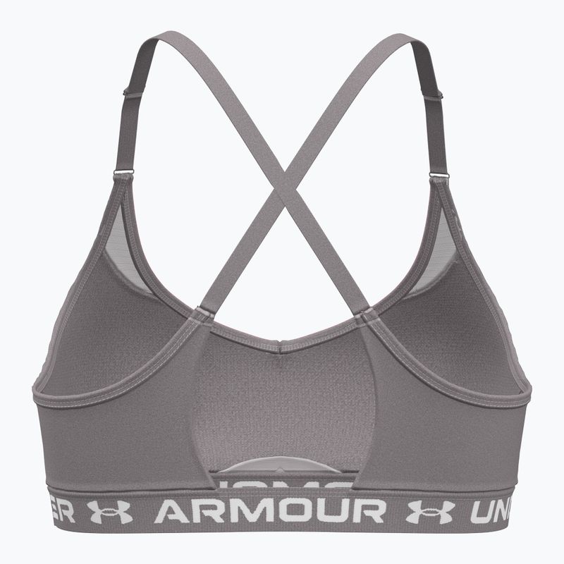 Fitness  podprsenka Under Armour Crossback Low tetra gray/white 2