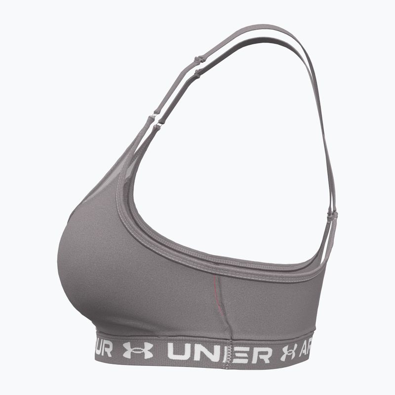 Fitness  podprsenka Under Armour Crossback Low tetra gray/white 4