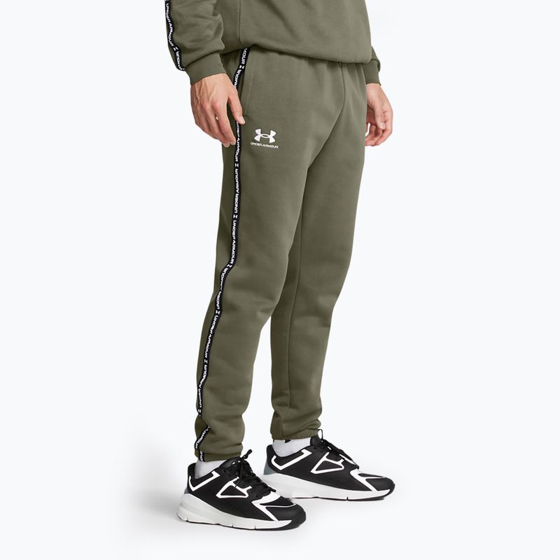 Pánské kalhoty  Under Armour Icon Fleece Jgr marine green/white