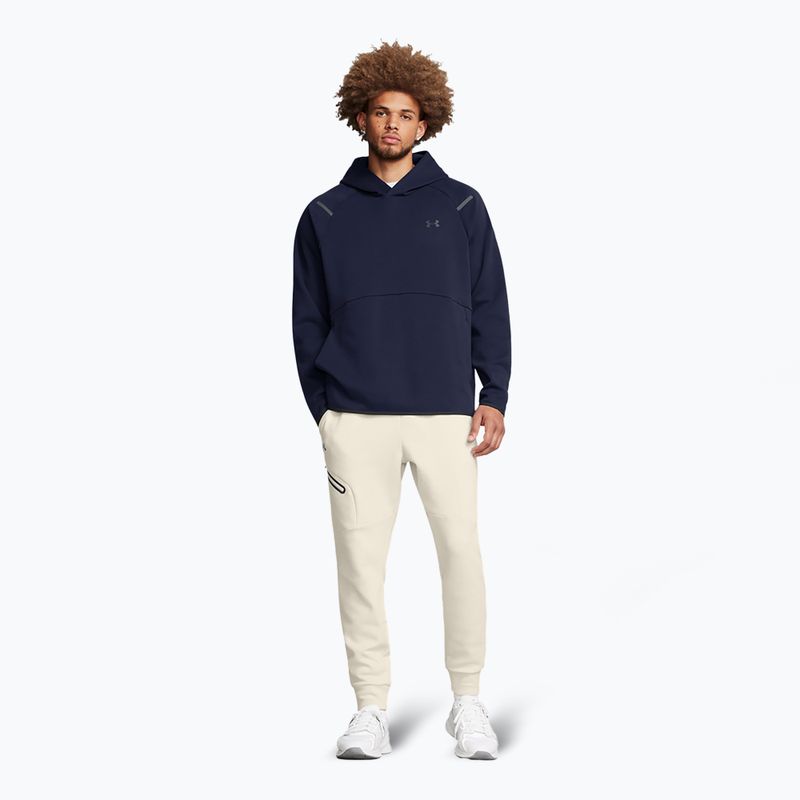 Pánské kalhoty  Under Armour Unstoppable Fleece summit white/black 2