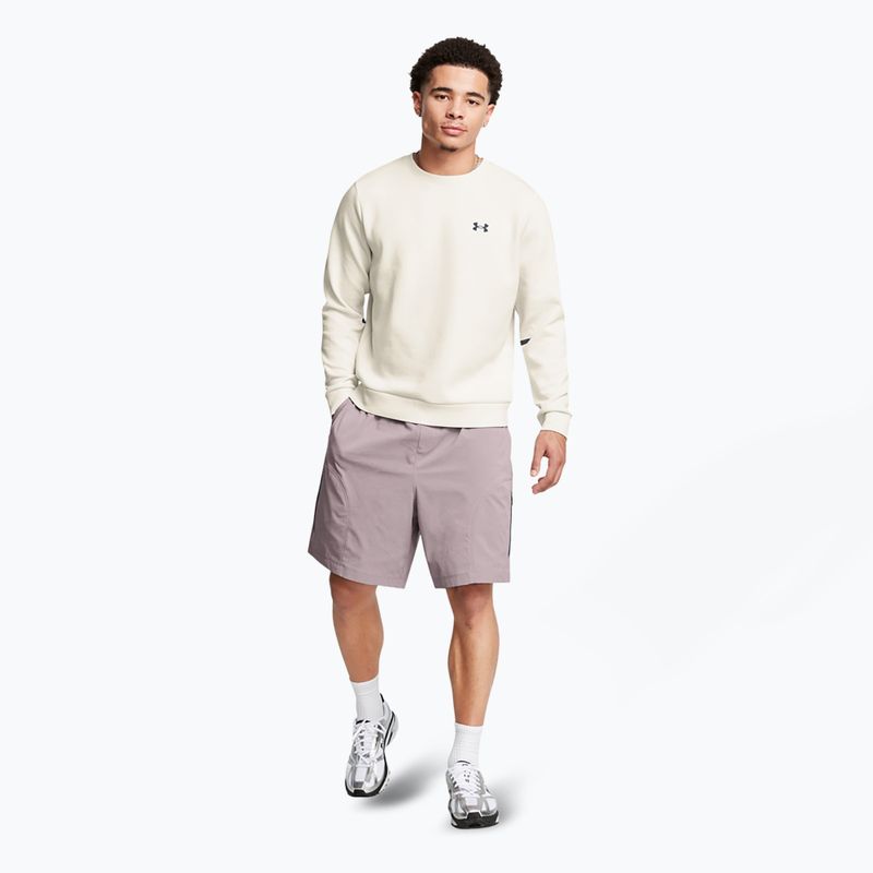 Pánská mikina Under Armour Unstoppable Fleece Crew summit white/black 2