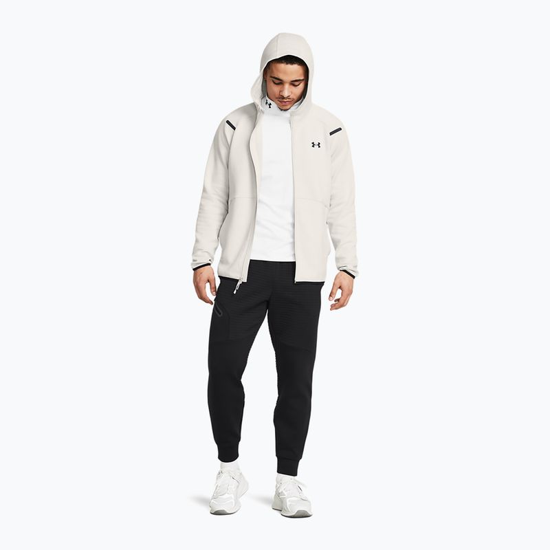 Pánská mikina Under Armour Unstoppable Fleece Full Zip HD summit white/black 2